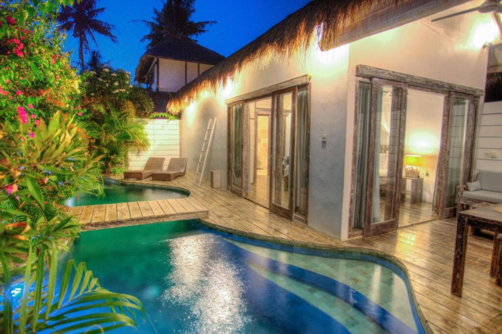 private villa with a private pool