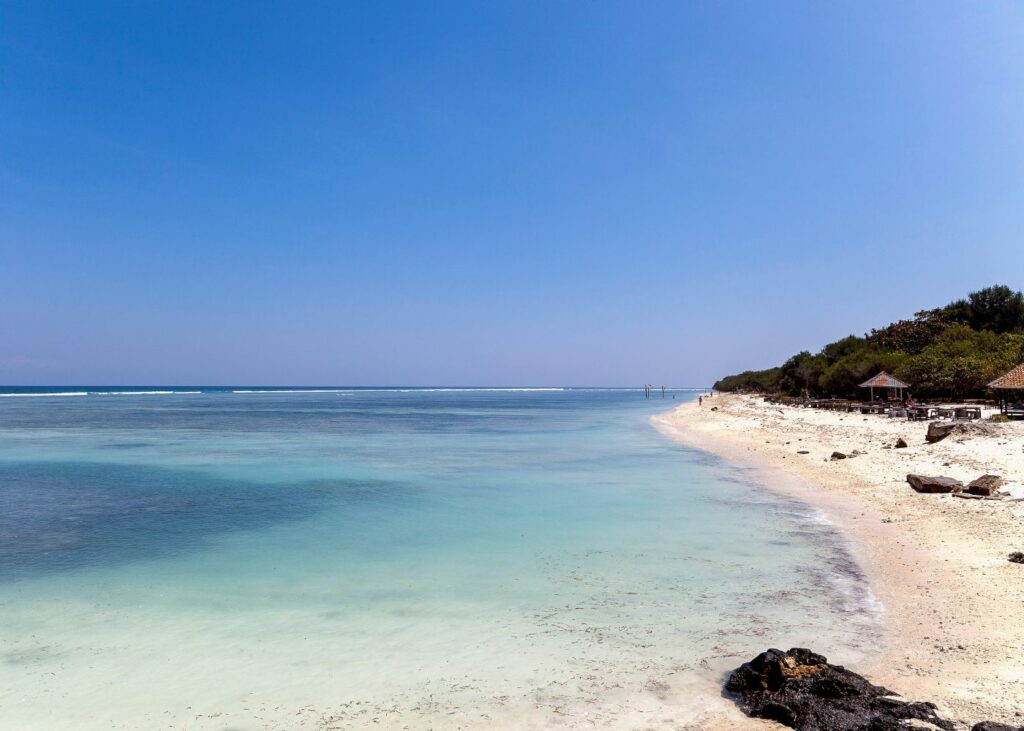 White sand beach at Gili T in Lombok
