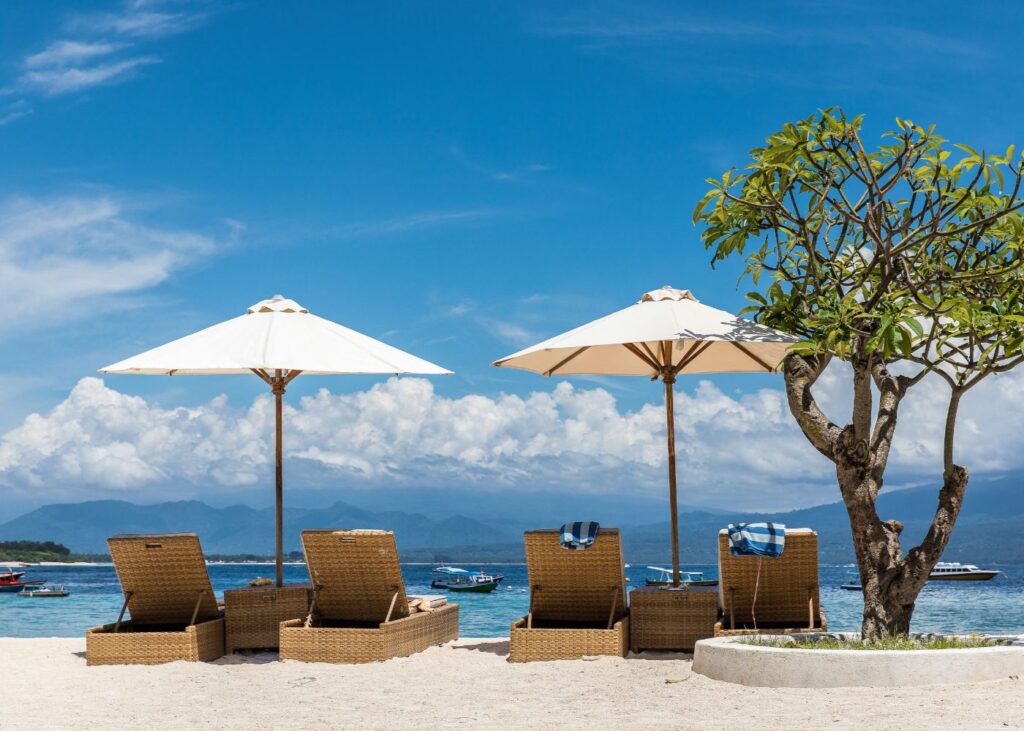 Sunbathing at Gili Trawangan in Lombok