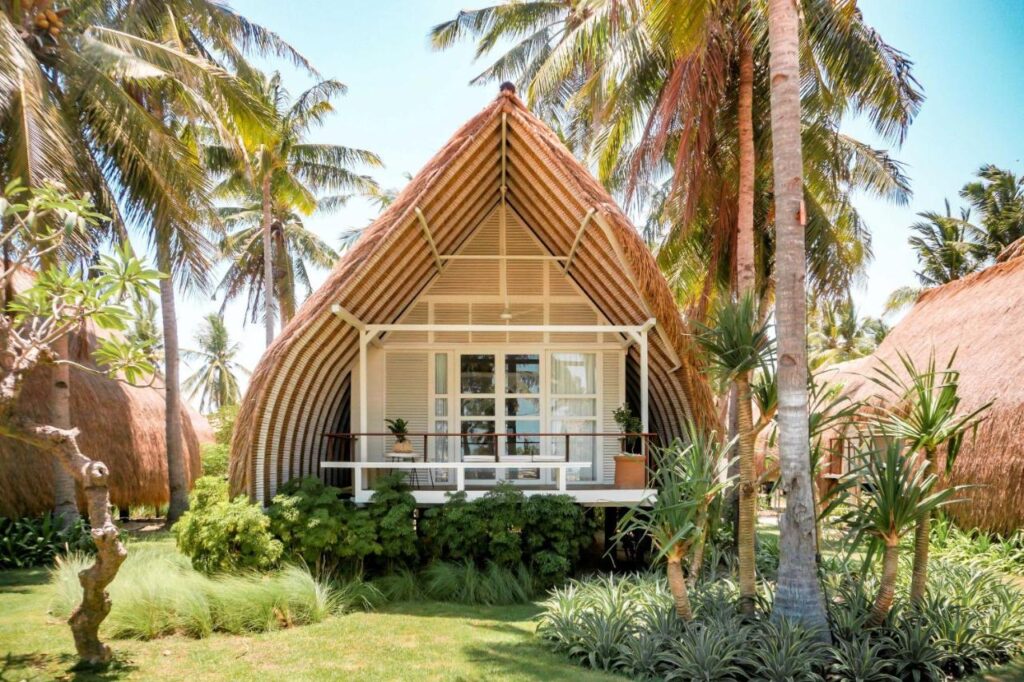 beautiful cottage accommodation with nipa hut roof