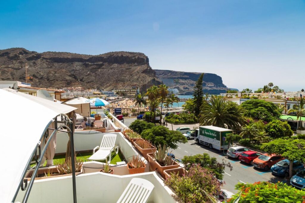 landscape view of the whole town and from Ílios de Mogán hotel
