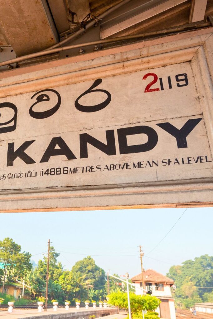 Kandy train station in Sri Lanka