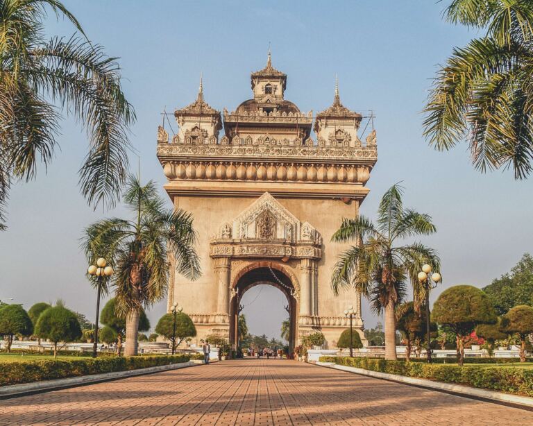Patuxai Victory Gate Vientiane in Laos.