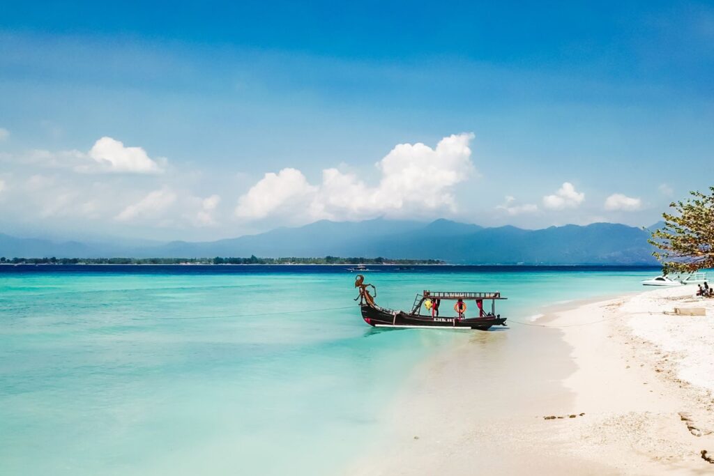 The pristine white shore of North East Beach