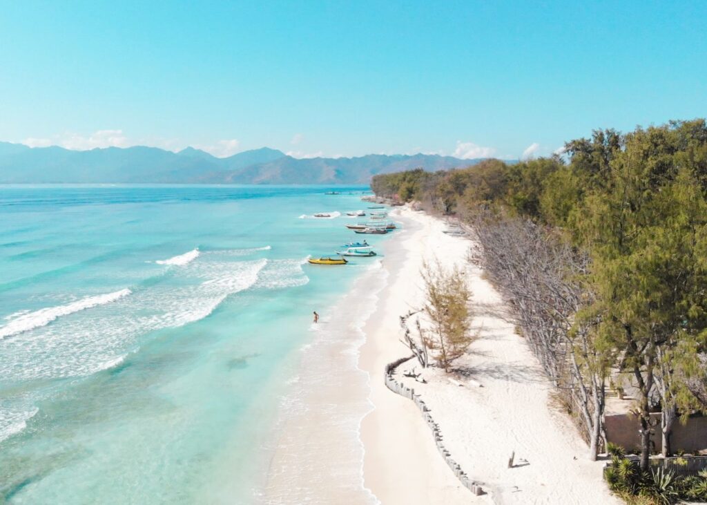 One of the beautiful beaches of Gili Meno