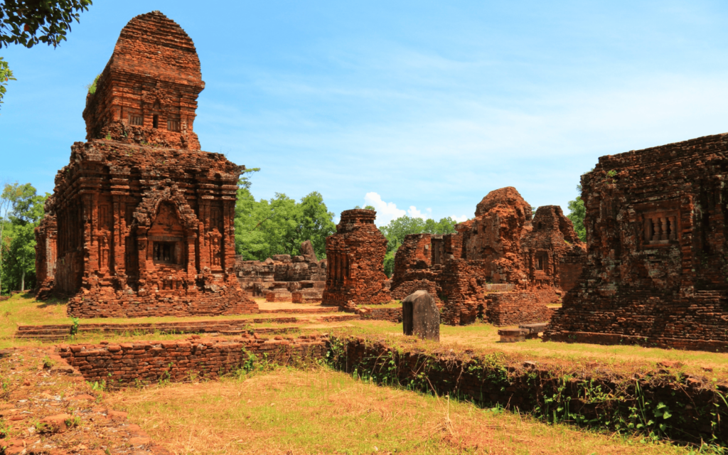 Ancient temples in My Son Sanctuary on of the best cultural sites on a Da Nang itinerary